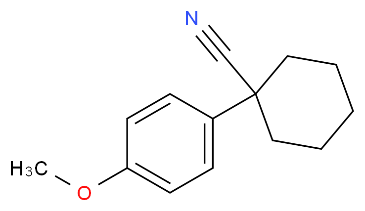 1-(4-Methoxyphenyl)cyclohexanecarbonitrile_分子结构_CAS_36263-51-1)