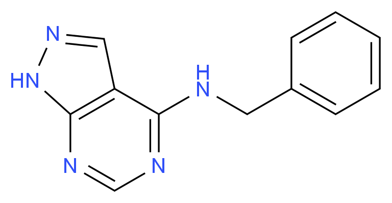 N-benzyl-1H-pyrazolo[3,4-d]pyrimidin-4-amine_分子结构_CAS_58360-86-4
