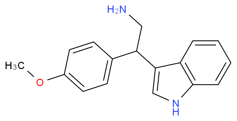 2-(1H-indol-3-yl)-2-(4-methoxyphenyl)ethan-1-amine_分子结构_CAS_203394-30-3