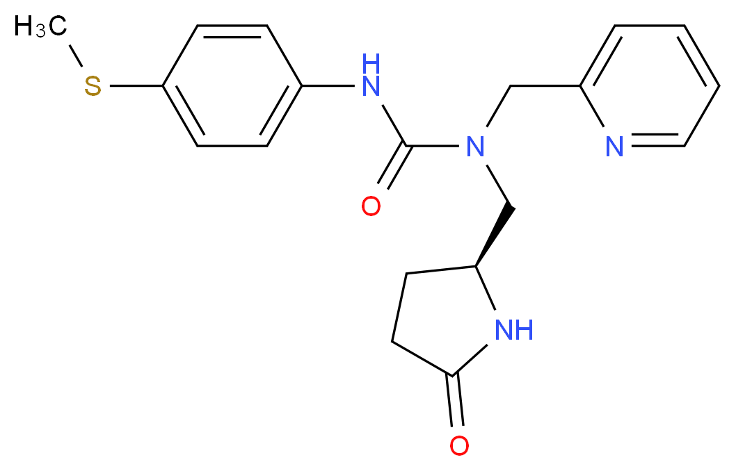 N'-[4-(methylthio)phenyl]-N-{[(2S)-5-oxopyrrolidin-2-yl]methyl}-N-(pyridin-2-ylmethyl)urea_分子结构_CAS_)