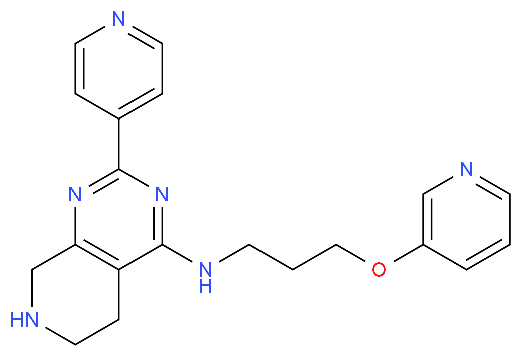 2-pyridin-4-yl-N-[3-(pyridin-3-yloxy)propyl]-5,6,7,8-tetrahydropyrido[3,4-d]pyrimidin-4-amine_分子结构_CAS_)