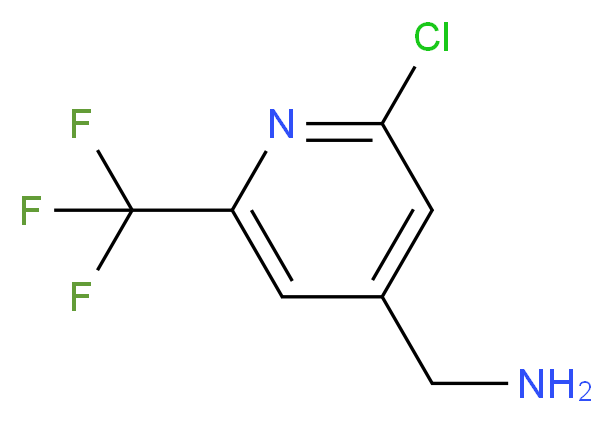 [2-chloro-6-(trifluoromethyl)pyridin-4-yl]methanamine_分子结构_CAS_1060810-25-4