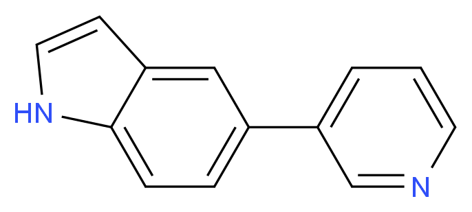 5-(pyridin-3-yl)-1H-indole_分子结构_CAS_144104-49-4