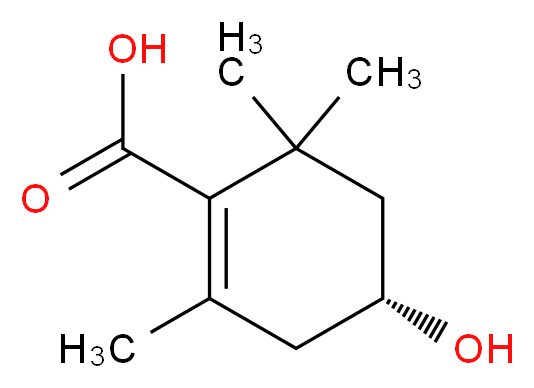 (4R)-4-hydroxy-2,6,6-trimethylcyclohex-1-ene-1-carboxylic acid_分子结构_CAS_62218-55-7