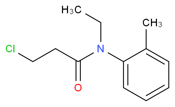 3-Chloro-N-ethyl-N-(2-methylphenyl)propanamide_分子结构_CAS_349098-11-9)