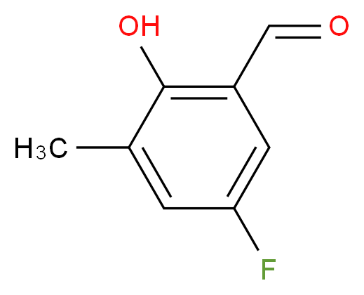 5-氟-3-甲基水杨醛_分子结构_CAS_704884-74-2)