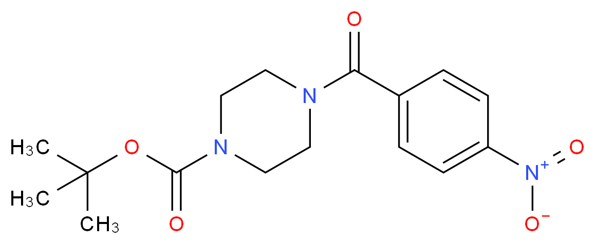tert-butyl 4-(4-nitrobenzoyl)piperazine-1-carboxylate_分子结构_CAS_509073-62-5