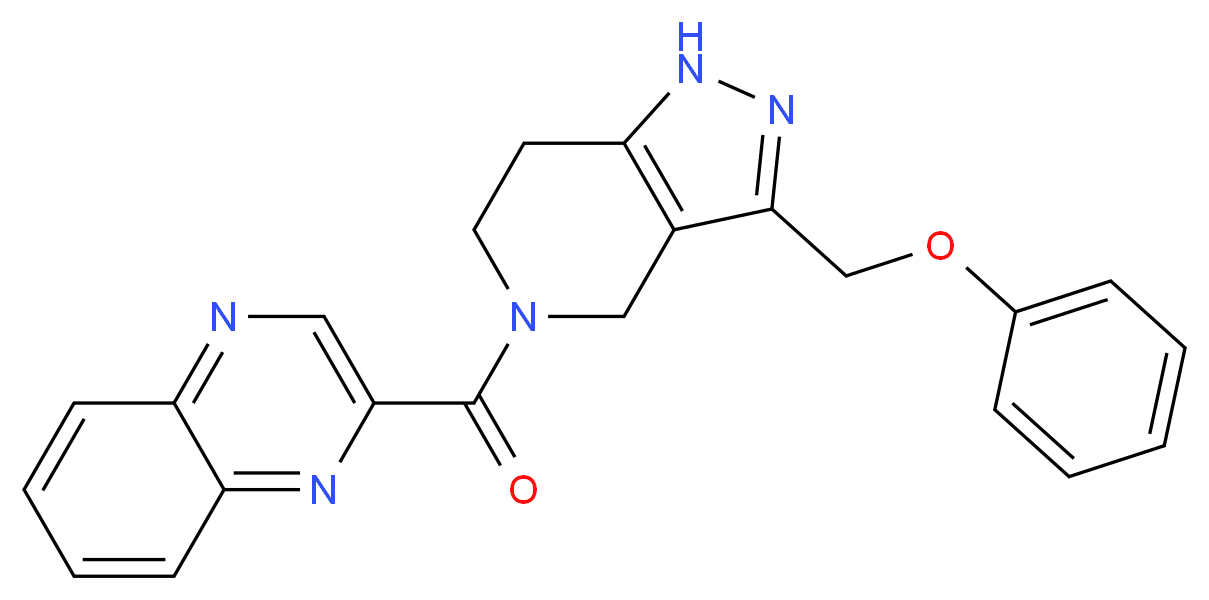 2-{[3-(phenoxymethyl)-1,4,6,7-tetrahydro-5H-pyrazolo[4,3-c]pyridin-5-yl]carbonyl}quinoxaline_分子结构_CAS_)
