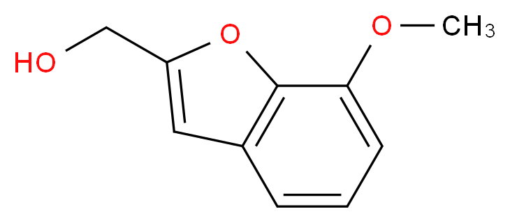 (7-methoxy-1-benzofuran-2-yl)methanol_分子结构_CAS_75566-54-0