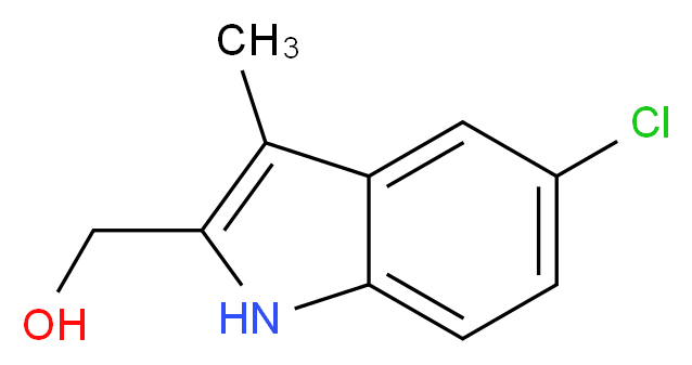 (5-chloro-3-methyl-1H-indol-2-yl)methanol_分子结构_CAS_77373-72-9