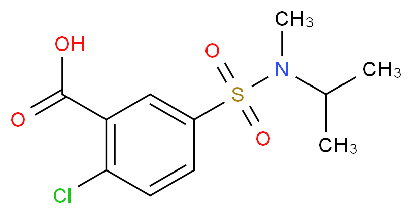 2-chloro-5-{[isopropyl(methyl)amino]sulfonyl}benzoic acid_分子结构_CAS_92316-53-5)