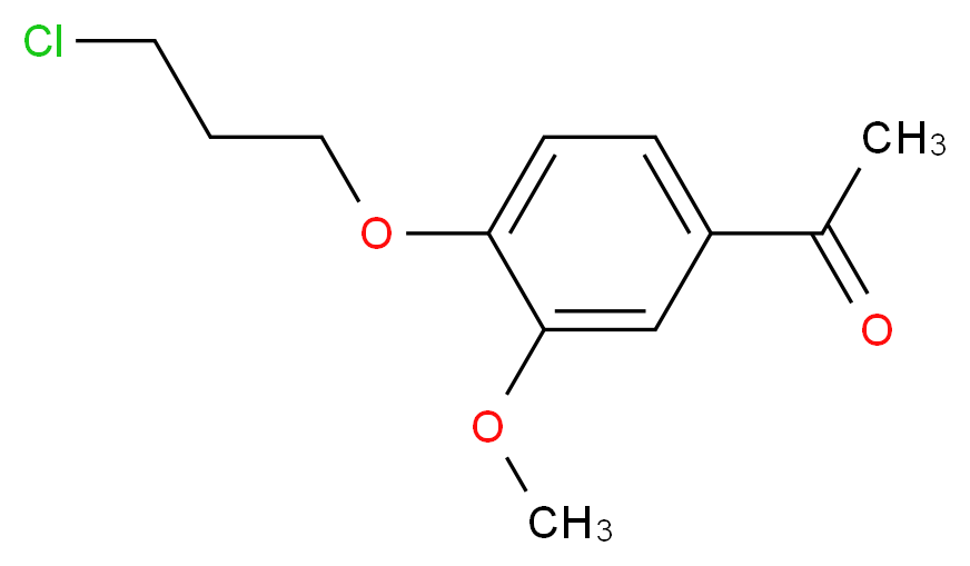 1-[4-(3-Chloropropoxy)-3-methoxyphenyl]ethan-1-one_分子结构_CAS_58113-30-7)