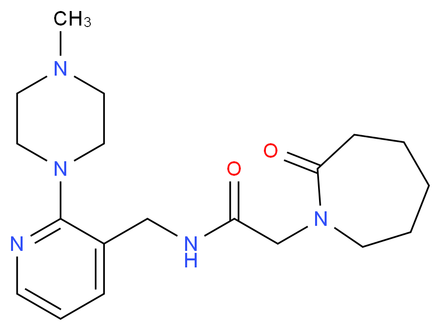 N-{[2-(4-methylpiperazin-1-yl)pyridin-3-yl]methyl}-2-(2-oxoazepan-1-yl)acetamide_分子结构_CAS_)