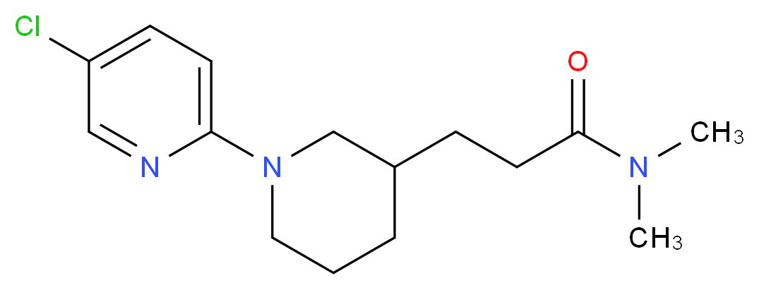 3-[1-(5-chloro-2-pyridinyl)-3-piperidinyl]-N,N-dimethylpropanamide_分子结构_CAS_)