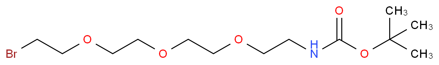 tert-butyl N-(2-{2-[2-(2-bromoethoxy)ethoxy]ethoxy}ethyl)carbamate_分子结构_CAS_1076199-21-7