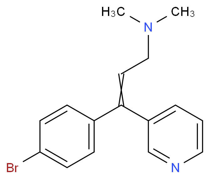 [(2Z)-3-(4-bromophenyl)-3-(pyridin-3-yl)prop-2-en-1-yl]dimethylamine_分子结构_CAS_56775-88-3