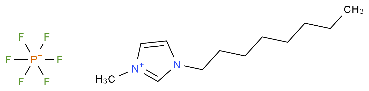 3-methyl-1-octyl-1H-imidazol-3-ium; hexafluoro-λ<sup>5</sup>-phosphanuide_分子结构_CAS_304680-36-2