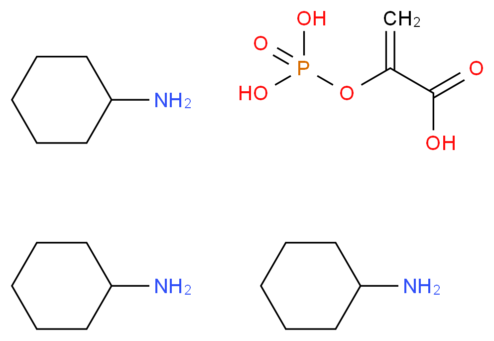 磷烯醇丙酮酸 三环己铵盐_分子结构_CAS_35556-70-8)