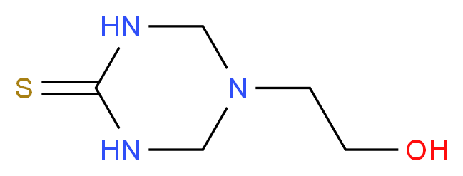 5-(2-hydroxyethyl)-1,3,5-triazinane-2-thione_分子结构_CAS_26957-73-3