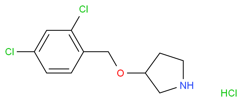 3-[(2,4-Dichlorobenzyl)oxy]pyrrolidine hydrochloride_分子结构_CAS_)