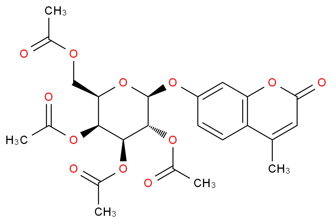 4-Methylumbelliferyl 2,3,4,6-Tetra-O-acetyl-β-D-galactopyranoside_分子结构_CAS_6160-79-8)