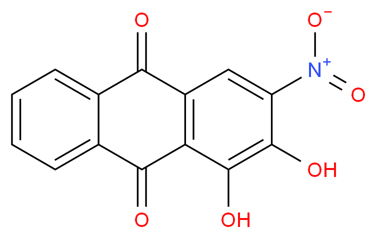 1,2-dihydroxy-3-nitroanthraquinone_分子结构_CAS_568-93-4)