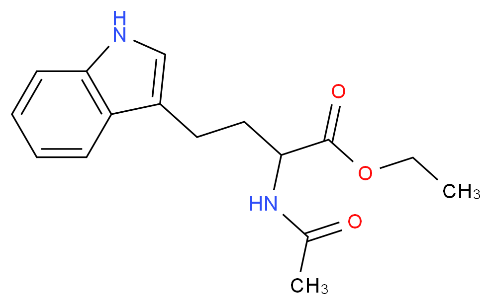 N-Acetyl-D,L-homotryptophan Ethyl Ester_分子结构_CAS_110504-55-7)