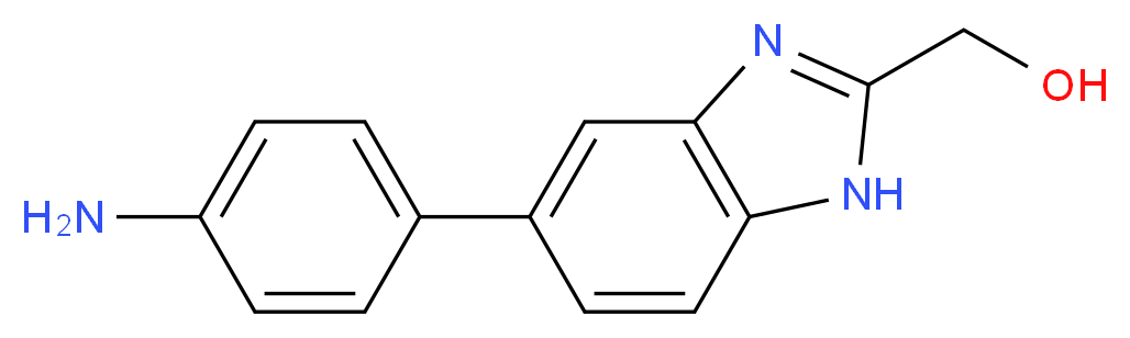 [5-(4-aminophenyl)-1H-benzimidazol-2-yl]methanol_分子结构_CAS_)