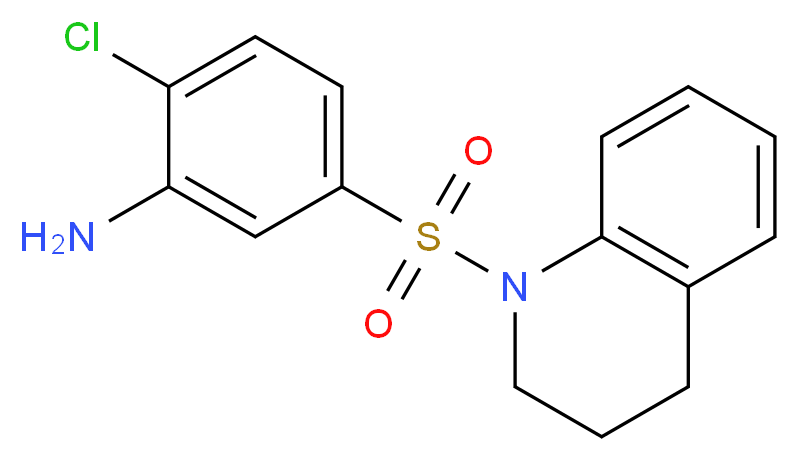2-chloro-5-(1,2,3,4-tetrahydroquinoline-1-sulfonyl)aniline_分子结构_CAS_847171-51-1