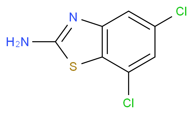 5,7-dichloro-1,3-benzothiazol-2-amine_分子结构_CAS_158465-13-5