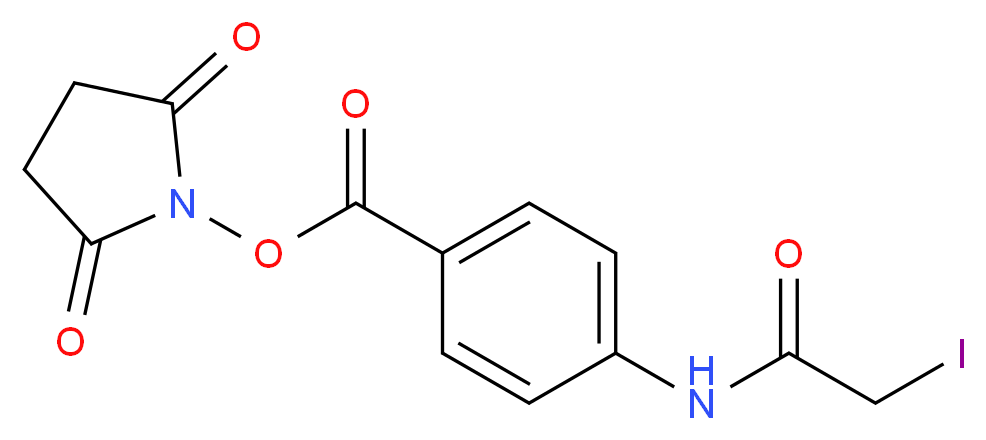2,5-dioxopyrrolidin-1-yl 4-(2-iodoacetamido)benzoate_分子结构_CAS_72252-96-1