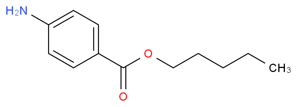 对氨基苯甲酸正戊酯_分子结构_CAS_13110-37-7)