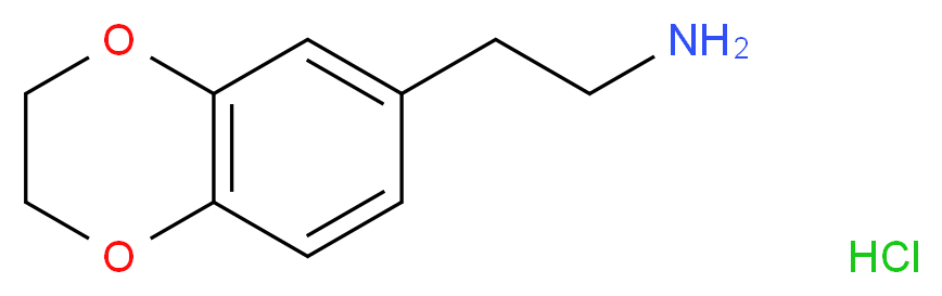 2-(2,3-dihydro-1,4-benzodioxin-6-yl)ethanamine hydrochloride_分子结构_CAS_10554-64-0)