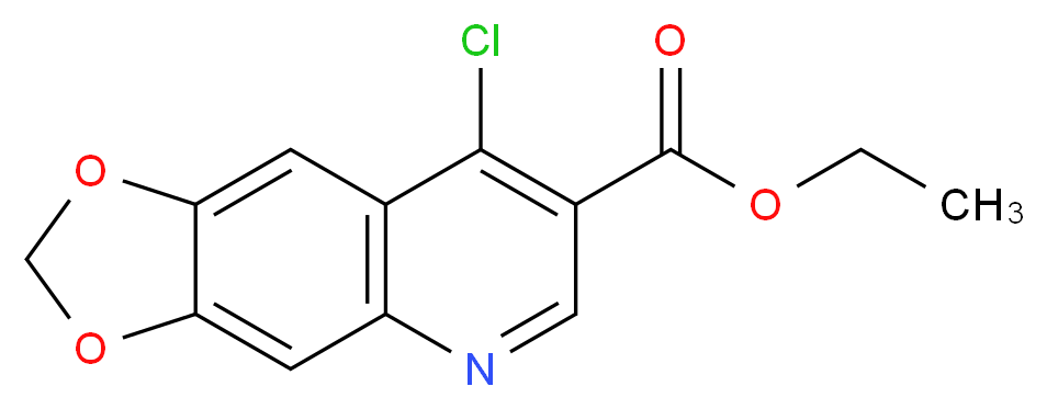 ethyl 8-chloro-2H-[1,3]dioxolo[4,5-g]quinoline-7-carboxylate_分子结构_CAS_)