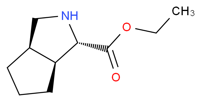 (1S,3aR,6aS)-Octahydrocyclopenta[c]pyrrole-1-carboxylic Acid Ethyl Ester_分子结构_CAS_402958-25-2)