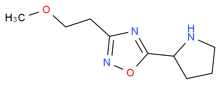 3-(2-methoxyethyl)-5-pyrrolidin-2-yl-1,2,4-oxadiazole_分子结构_CAS_915920-00-2)