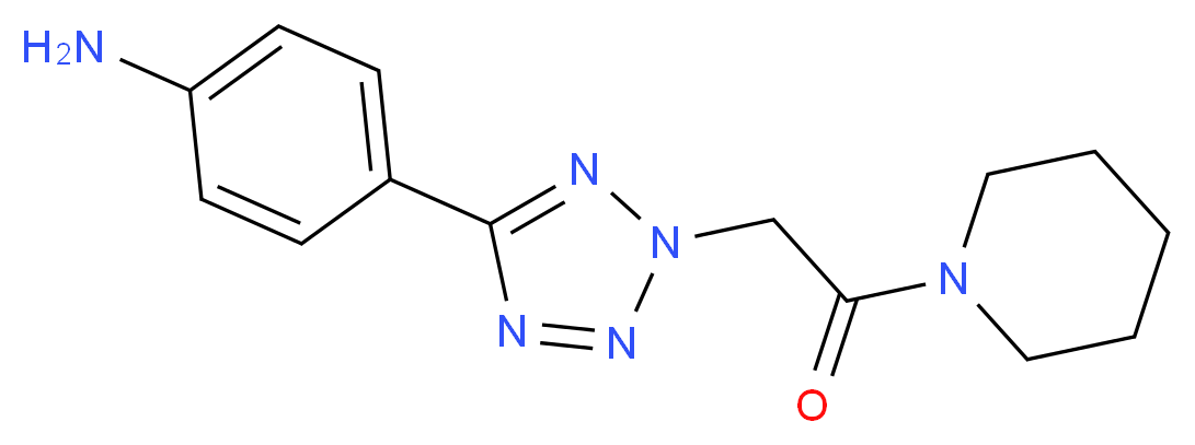 2-[5-(4-Amino-phenyl)-tetrazol-2-yl]-1-piperidin-1-yl-ethanone_分子结构_CAS_436092-93-2)