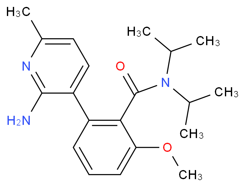 2-(2-amino-6-methylpyridin-3-yl)-N,N-diisopropyl-6-methoxybenzamide_分子结构_CAS_)
