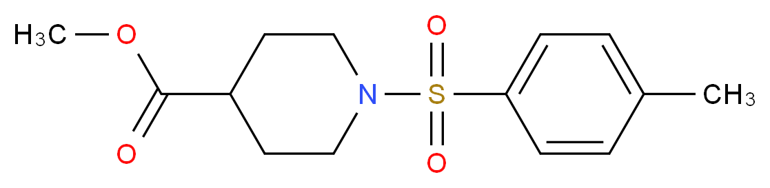 Methyl 1-[(4-methylphenyl)sulfonyl]-4-piperidinecarboxylate_分子结构_CAS_)
