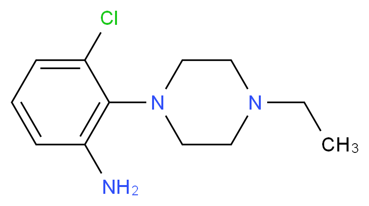 3-chloro-2-(4-ethylpiperazin-1-yl)aniline_分子结构_CAS_)