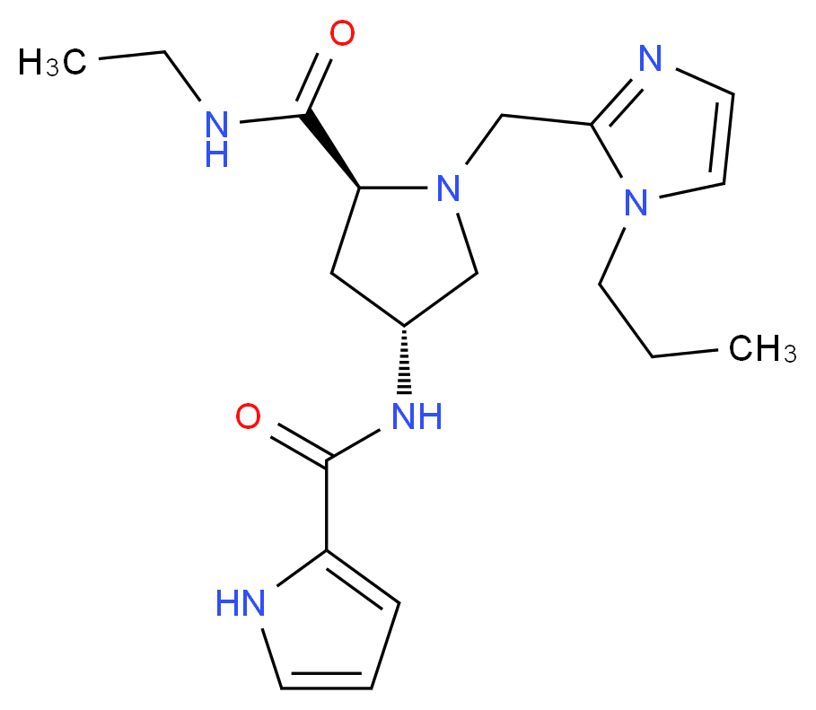 (4R)-N-ethyl-1-[(1-propyl-1H-imidazol-2-yl)methyl]-4-[(1H-pyrrol-2-ylcarbonyl)amino]-L-prolinamide_分子结构_CAS_)