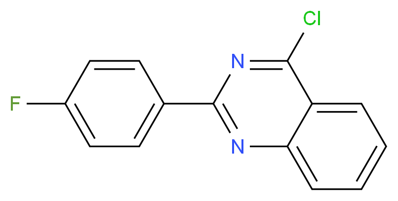 4-chloro-2-(4-fluorophenyl)quinazoline_分子结构_CAS_113242-33-4