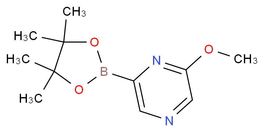 2-methoxy-6-(tetramethyl-1,3,2-dioxaborolan-2-yl)pyrazine_分子结构_CAS_960503-91-7