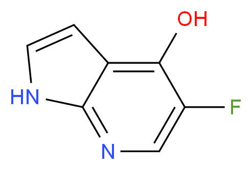 5-Fluoro-1H-pyrrolo[2,3-b]pyridin-4-ol_分子结构_CAS_)