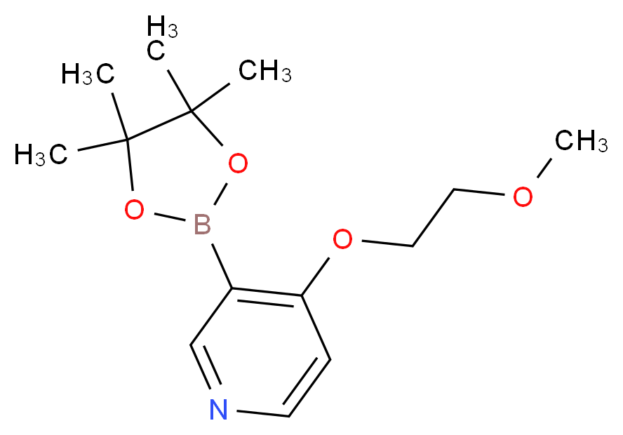 4-(2-methoxyethoxy)-3-(tetramethyl-1,3,2-dioxaborolan-2-yl)pyridine_分子结构_CAS_1350636-48-4