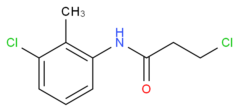 3-chloro-N-(3-chloro-2-methylphenyl)propanamide_分子结构_CAS_39494-09-2