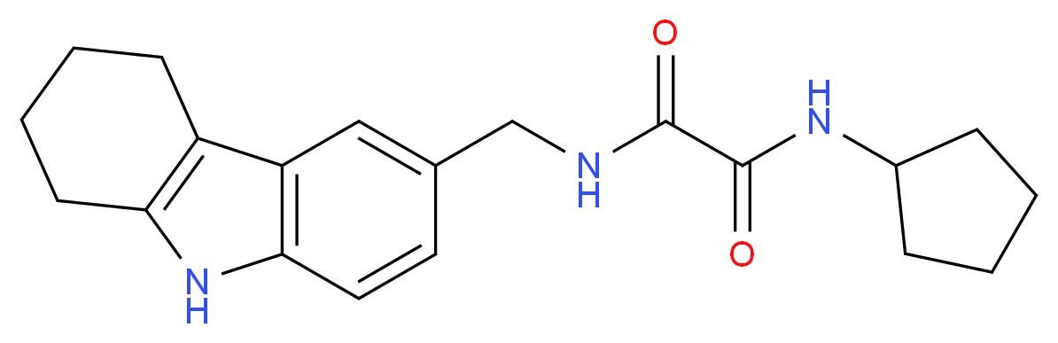 N-cyclopentyl-N'-(2,3,4,9-tetrahydro-1H-carbazol-6-ylmethyl)ethanediamide_分子结构_CAS_)