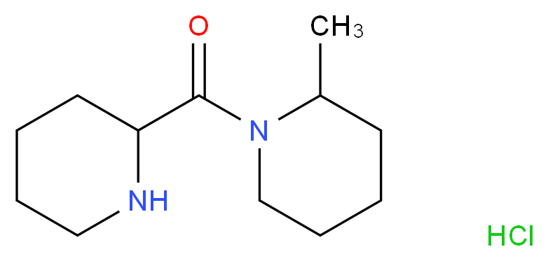 (2-Methyl-1-piperidinyl)(2-piperidinyl)methanone hydrochloride_分子结构_CAS_)