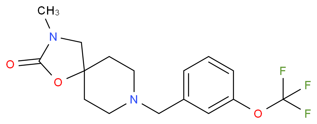 3-methyl-8-[3-(trifluoromethoxy)benzyl]-1-oxa-3,8-diazaspiro[4.5]decan-2-one_分子结构_CAS_)