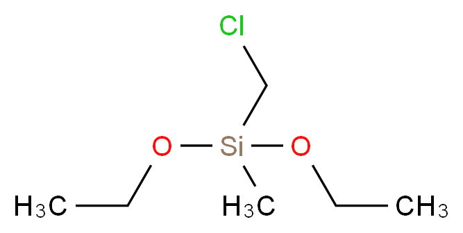 (chloromethyl)diethoxymethylsilane_分子结构_CAS_2212-10-4